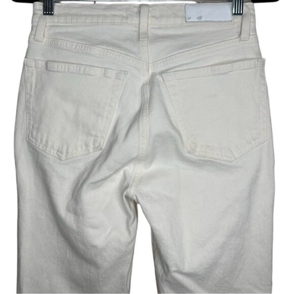 RE/DONE 90’s Originals High Waist Ankle Crop Jeans Vintage White Size 27 - Picture 12 of 16